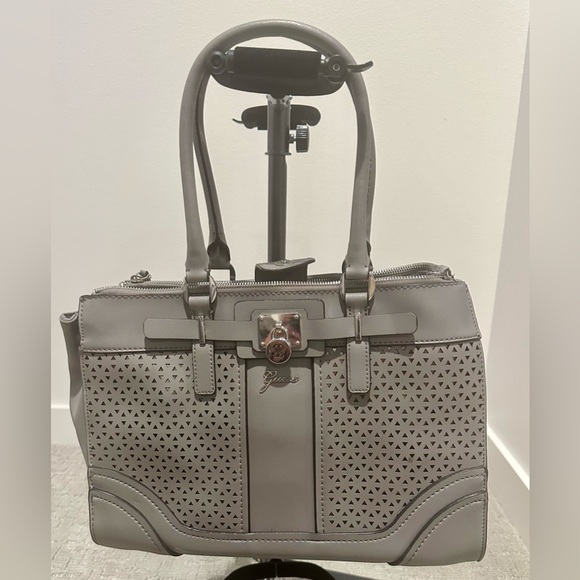 Guess Perforated Gray Tote Bag - Picture 1 of 3